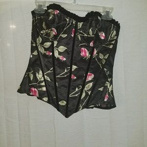 Vintage Bustier with Floral Pattern